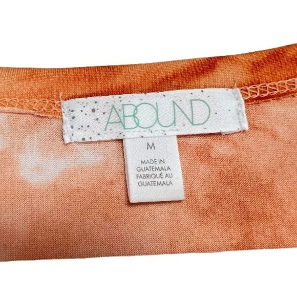 NWT Abound Orange Tie Dye Button Up Tee Shirt Size M - Picture 10 of 10